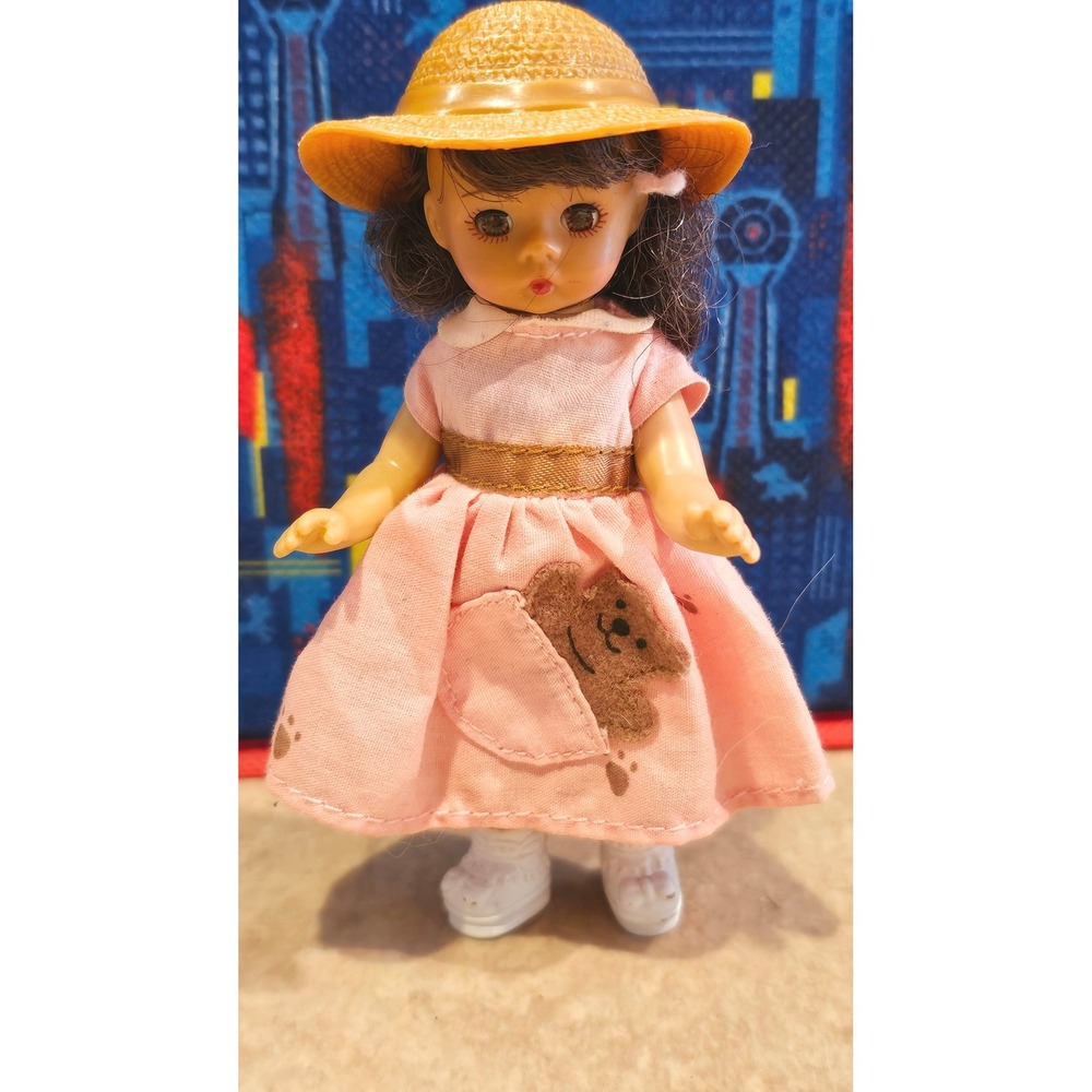 Vintage 2002 McDonald's‎ Madame Alexander teddy Bear doll Dress Straw Hat Outfit
